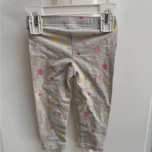 NWOT Carter's 3T Girls Gray Polka Dot Easter Egg Stretchy Leggings Pants - Picture 4 of 5